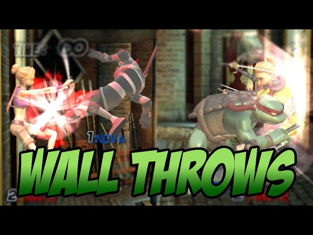 All characters Wall Throws - TMNT Smash-Up (Wii)