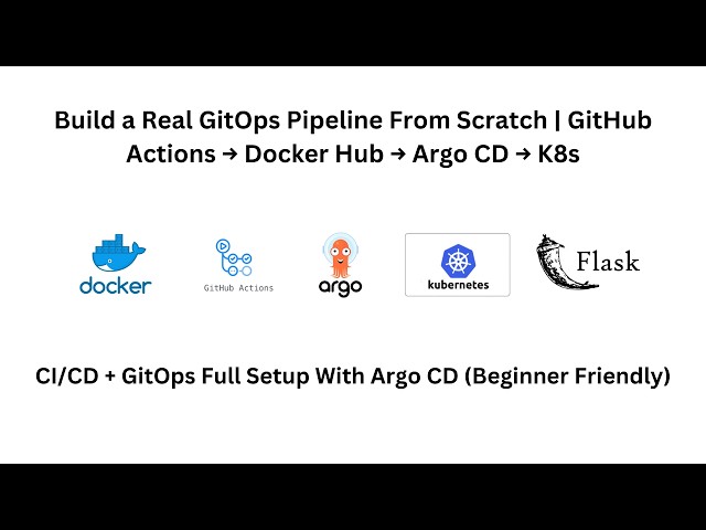 Build a Real GitOps Pipeline From Scratch | GitHub Actions → Docker Hub → Argo CD → K8s