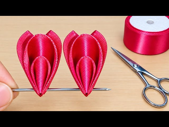 Beautiful Ribbon Flower 🌸 DIY Ribbon Flower /Simple & Easy DIY Craft Idea / DIY Tutorial