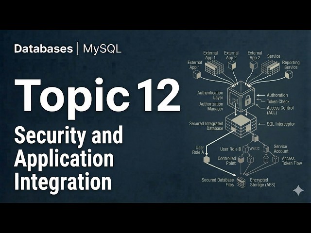 Security and Application Integration | Databases | Lecture 12