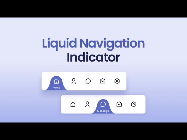💧Liquid Navigation Menu Indicator Using HTML CSS & JavaScript