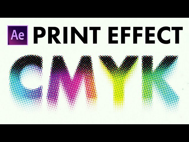 After Effects Print Effect Tutorial | CMYK Color Halftones
