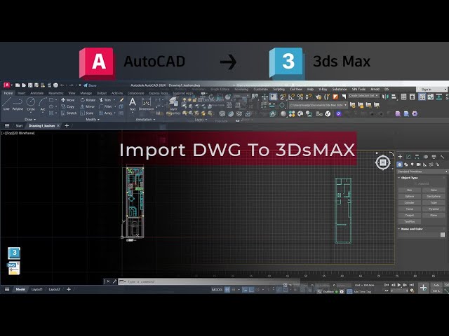How to Import DWG from AutoCAD to 3ds Max | Coordinate Origin Tutorial