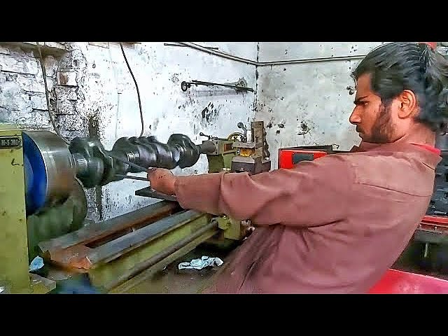 Machining 3 Cylinder Engine Crankshaft | Production of Crankshaft in local Factory