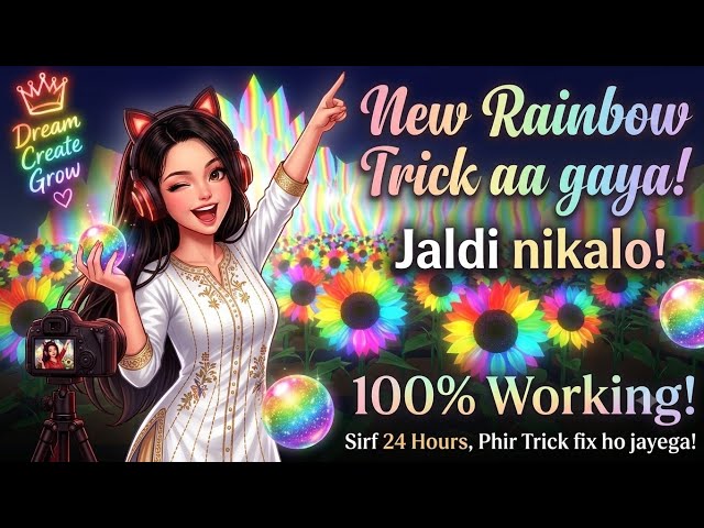 New Rainbow Trick Aa Gaya! 🌈 Jaldi Nikalo (100% Working) | Free Fire Craftland Free Garden