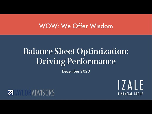 Balance Sheet Optimization