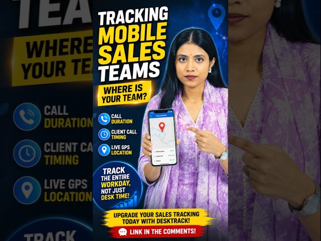 Best Mobile Sales Team Tracking App 2026 | GPS + Call Tracking | DeskTrack #shorts