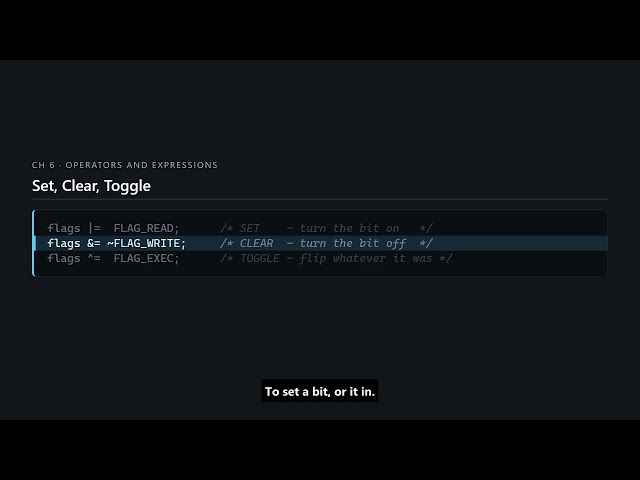 C Programming #66 — Bit Flags: Set, Clear, Toggle, Test
