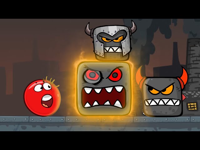 Red Ball 4 Animation | Red Ball Hero Vs Fire Boss & Evil Square