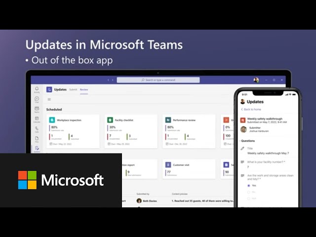 Updates in Microsoft Teams allows you create, submit, and review employee updates