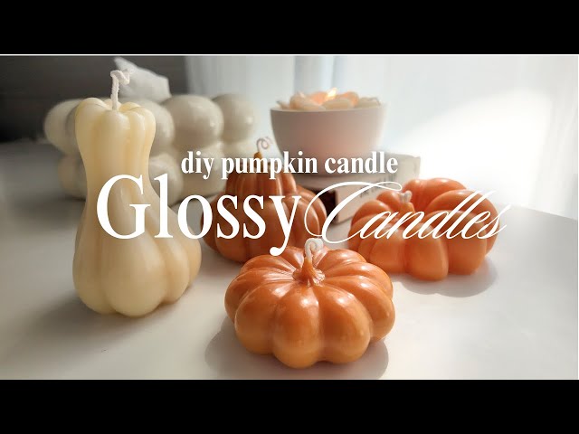 Fall candle making ideas | Glossy Pumpkin Candles for Autumn | Testing Candle Molds freedom soy wax