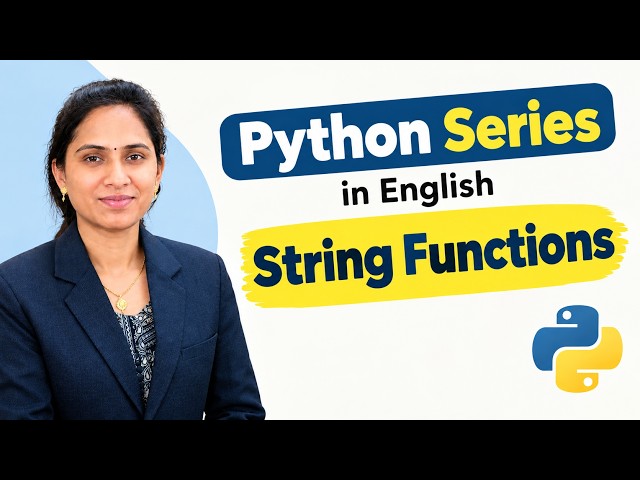 String Functions in Python | Python Series in English | CodeWithBhagyashri