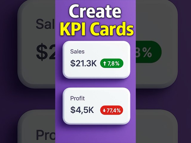 Create a KPI card visual design in Power BI for Dashboards #powerbi #powerquery #kpi