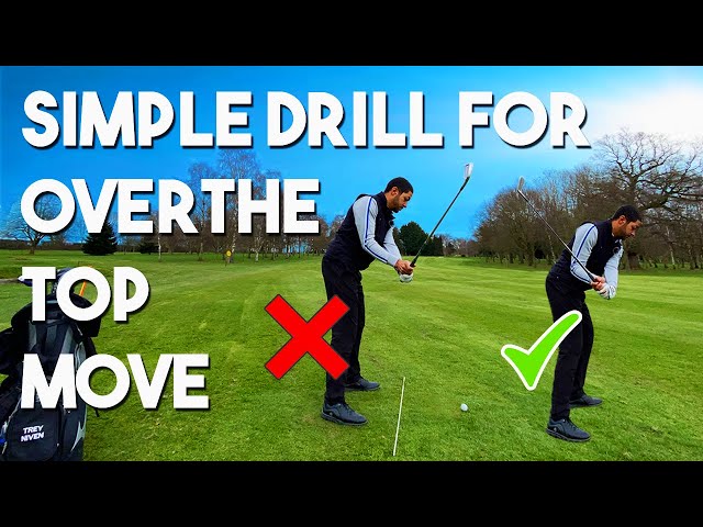 How To Fix OVER THE TOP Downswing (Simple Drill)