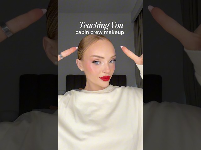 Cabin Crew Makeup Tutorial + Some crazy beauty standards 👀💋 #cabincrew #makeuptutorial