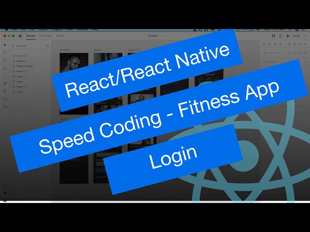 SpeedCoding React/React Native - Fitness App - Login Functionality