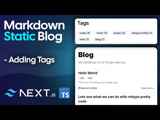 NextJS 14 Markdown Blog (Part 2): Adding Topic Tags