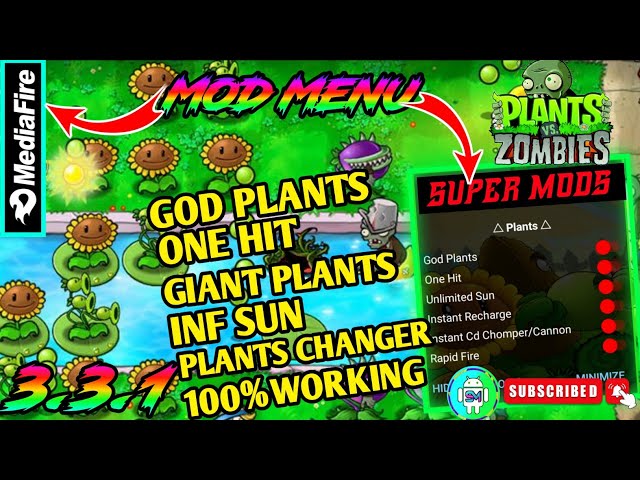 Plants Vs Zombies Mod Menu 3.3.1 New Features