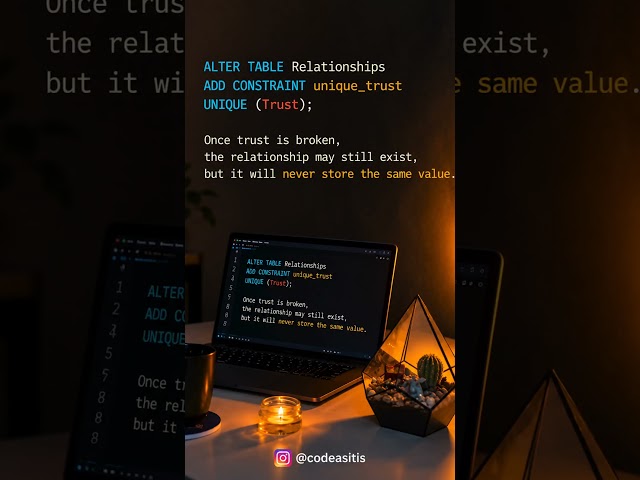SQL’s UNIQUE Constraint Explains Broken Trust  | Developer Life