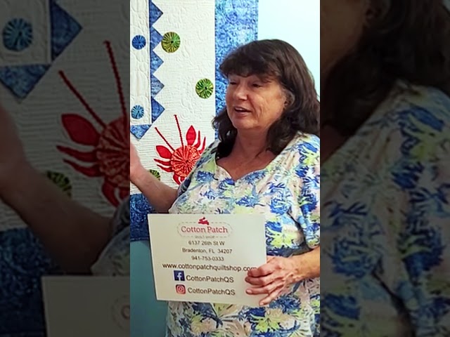Stunning Florida Sea Life Quilt – Appliqué, Yo-Yos & Rickrack!