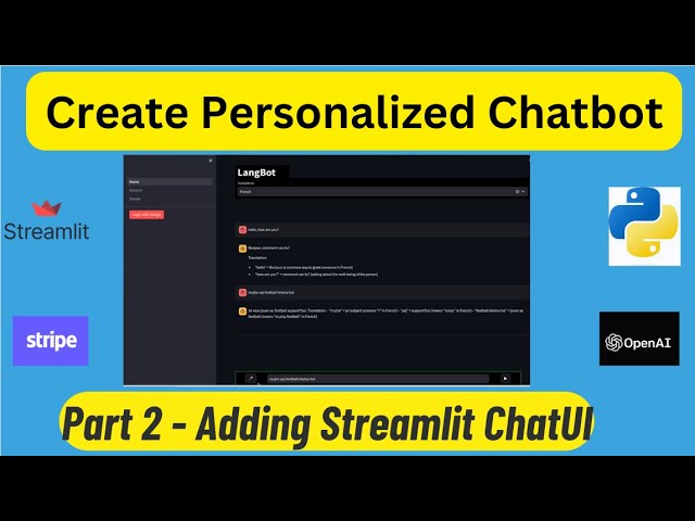 Building a Chatbot Interface with Streamlit - LangBot