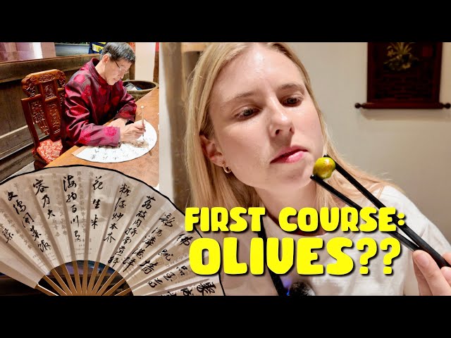 They CALLIGRAPHY THE MENU on a FAN?? Fujian’s first EVER Michelin Starred restaurant...