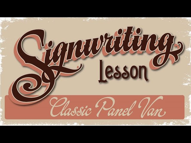 Signwriting / Sign Painting Lesson/Demo -  Realtime hand lettering on Classic Morris Minor Panel Van