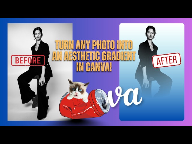 Turn Any #photo  Into an Aesthetic #Gradient in Canva ✨