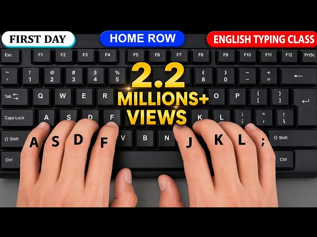 English Typing Course- Day 1 | Free Typing Lessons | Touch Typing Course | Hiplex Computer