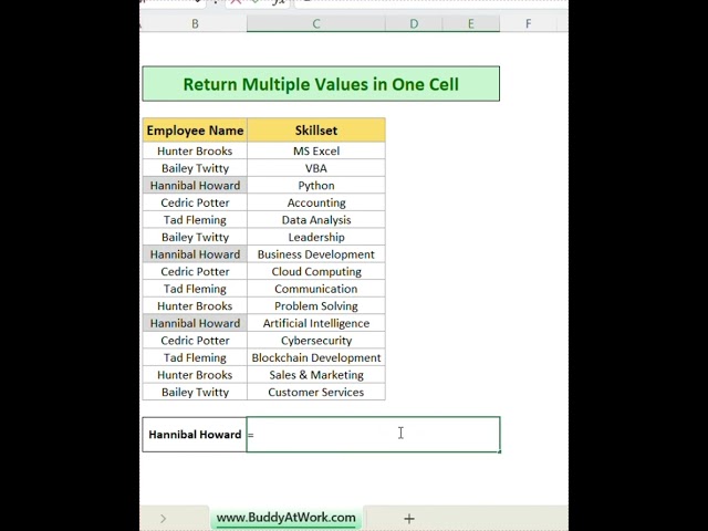 Return Multiple Match Results in Excel