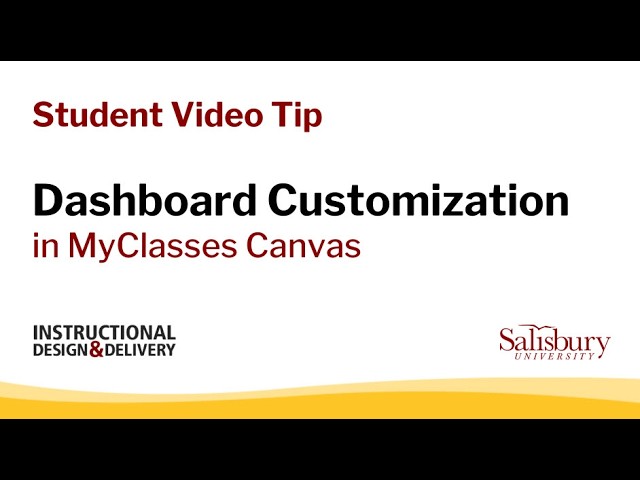 Student Dashboard Customization
