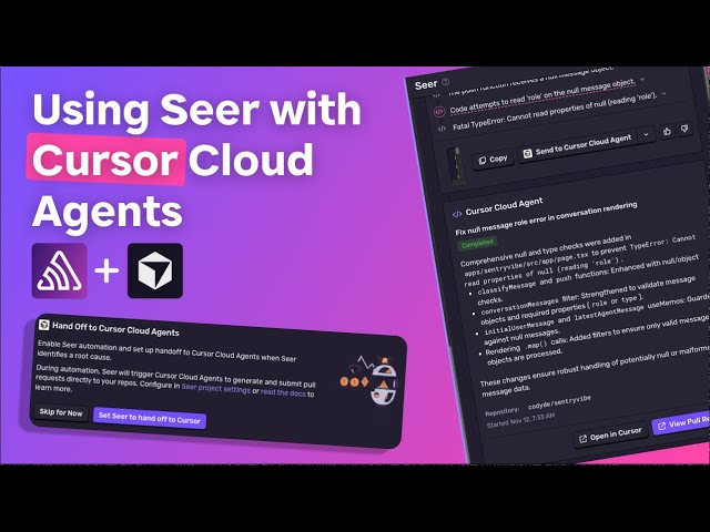 Using Seer with Cursor Cloud Agents