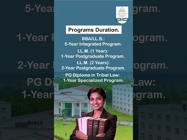 Admissions Open for BBA-LL.B, LL.M & PG Diploma in Tribal Law