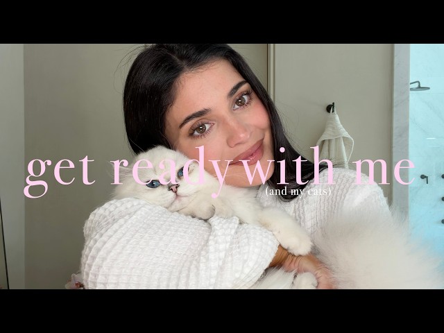 get ready with me (and my cats!)