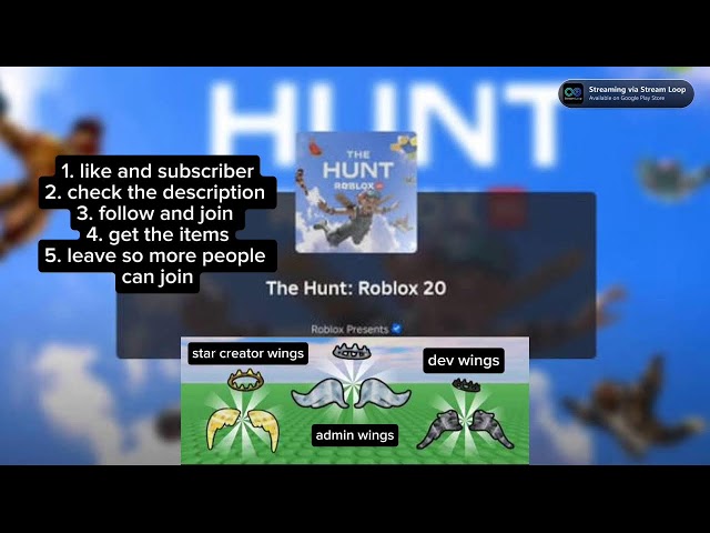 🔴24/7 launching all 3wings Roblox event The hunt20 live