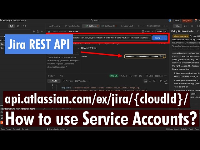 Jira Cloud Rest API - How to use Service Accounts?