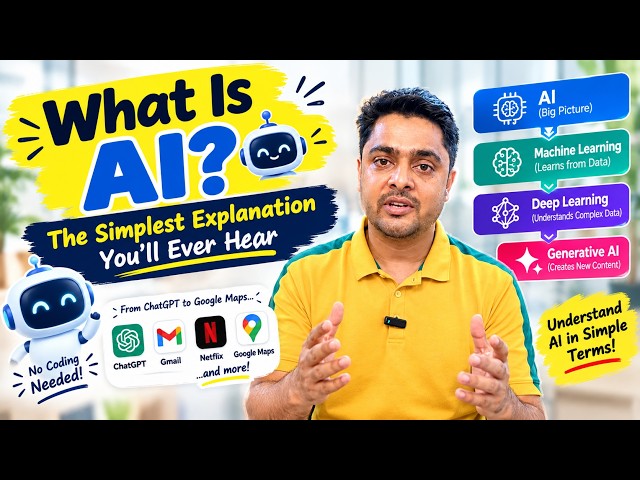 What Is AI? 🤖 The Simplest Explanation You’ll Ever Hear (ChatGPT, Claude, Gemini)
