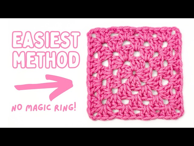 how to crochet a granny square for beginners ♡ no magic ring | easy crochet tutorial