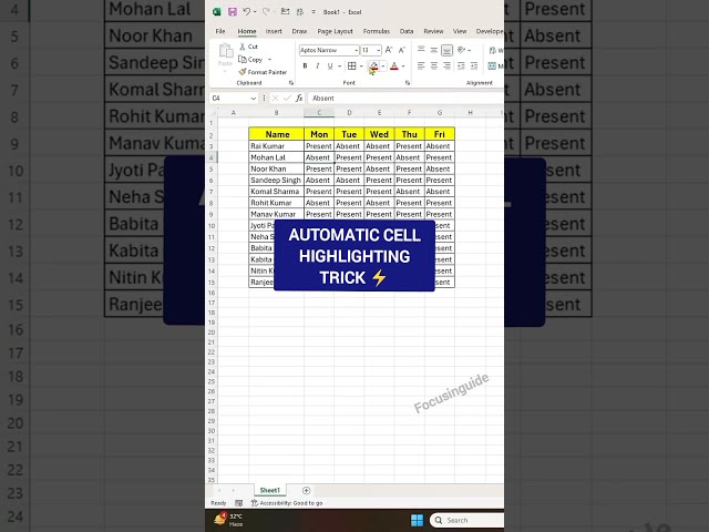 Cell Highlighting Tricks in Excel You Need to Know! 😱⚡