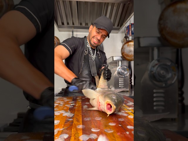 You Won’t Believe How This Carp Fish Is Cooked! (Masgouf)🤯🐟🔥#fish #cooking #shorts