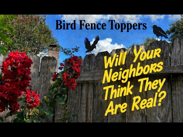 Bird Fence Toppers metal garden yard art decor Waterproof black crow raven silhouette for fence post
