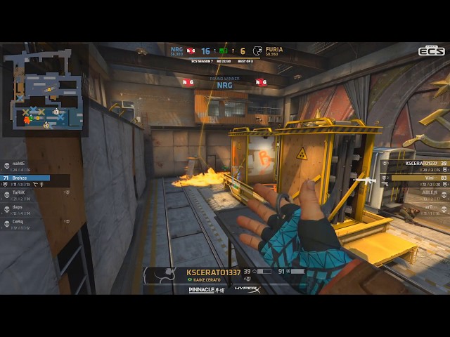 BEST of CS:GO #2 - Brehze Ninja Defuse 1 vs 3 to win the match - ECS Season 7 - NRG vs FURIA