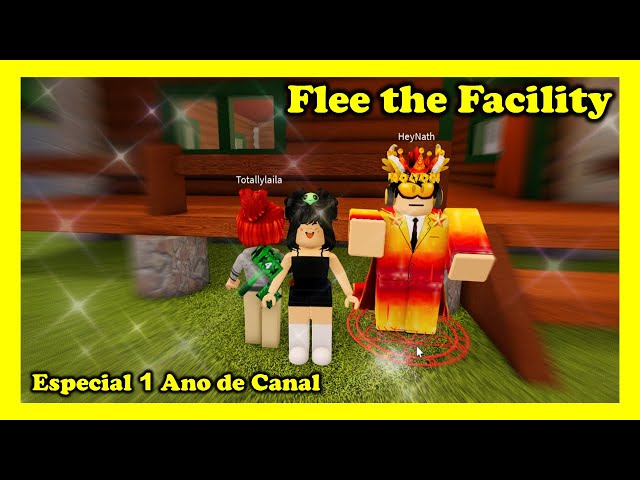 ESPECIAL 1 ANO Joguei com um Desenvolvedor do Flee the Facility Roblox.
