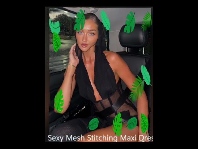 The Art of Allure: The Sexy Mesh Stitching Maxi Dress #fbceb1 #fashion #maximalistfashion