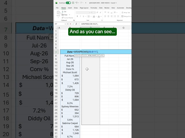 How to convert a column into a table in Excel! #excel #spreadsheets #exceltutorial
