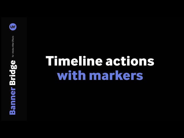 AE Banner Bridge Tutorial | Timeline