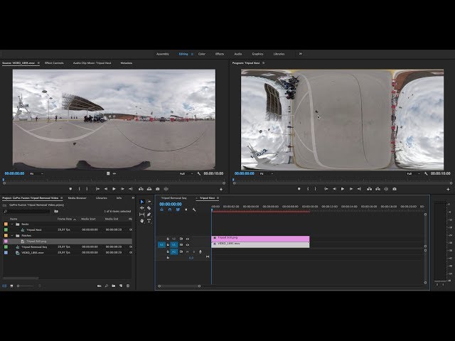 GoPro Fusion | Tripod Removal From 360 Videos using Premiere Pro & Photoshop.