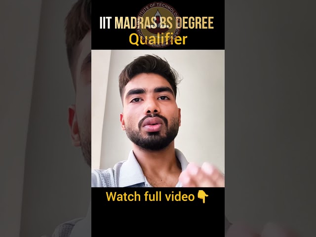 level🤔of IIT Madras BS qualifier exam #iitm #shorts #shortsfeed #ytshorts