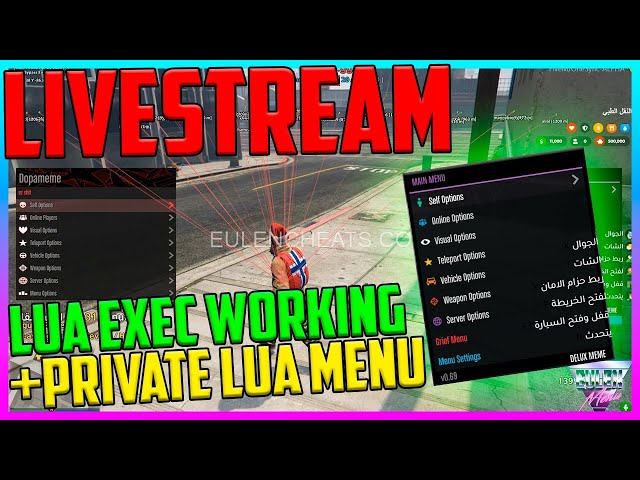 FiveM Cheating Livestream + Making Money with lua exec + Lua Menu + Bypass, Dumper & Resource Blocke