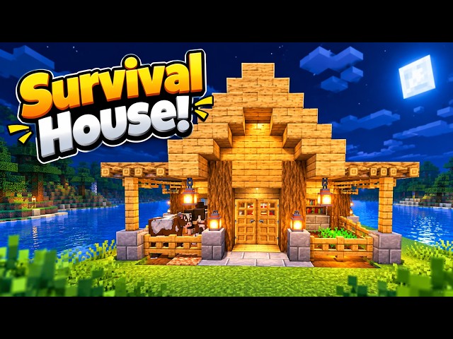 Minecraft Survival House Tutorial 🏠 | Easy Survival House Build